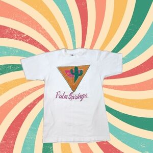Vintage single stitch, palm springs t shirt with cactus size medium